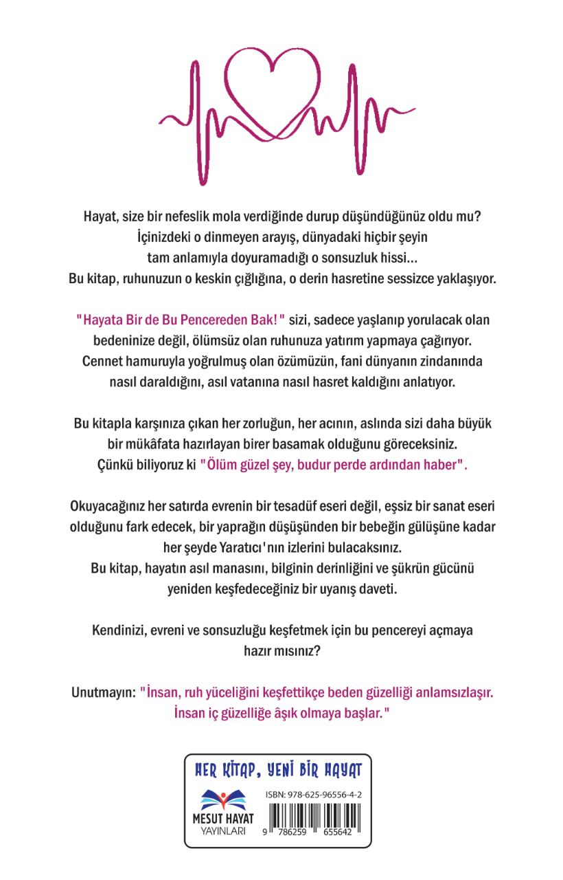 Hayata Bir de Bu Pencereden Bak! Arka Kapak